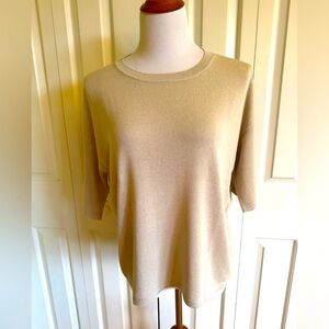 WEEKEND MAX MARA Women Beige Knit Sweater 10 EUC